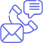 icono Disponibilidad por teléfono, WhatsApp o email.